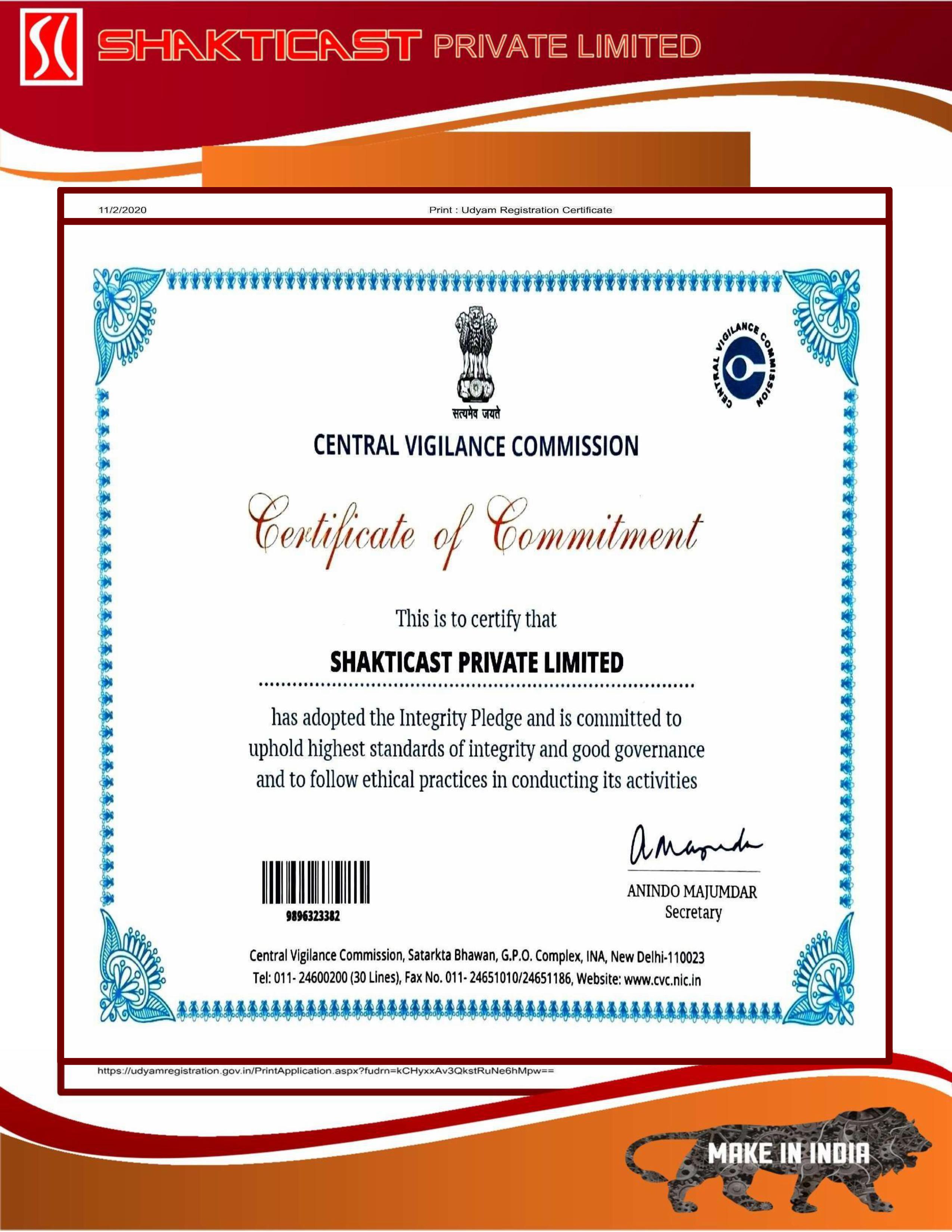 DGMS Certificate
